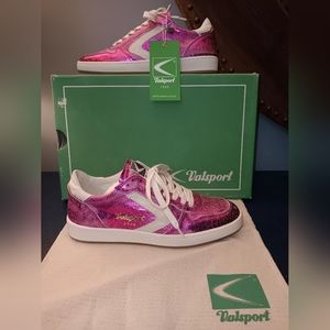 Valsport pink leather sneakers
